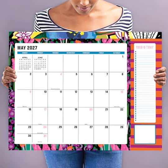 2027 Maximal Mirage Large Desk Pad Monthly Blotter Calendar